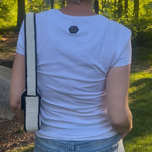 PHILIPP PLEIN WHITE STATEMENT FITTED T-SHIRT - Picture 3 of 15